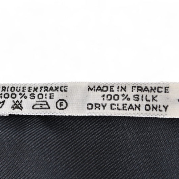 HERMES Black Silk Scarf - Picture 8 of 9